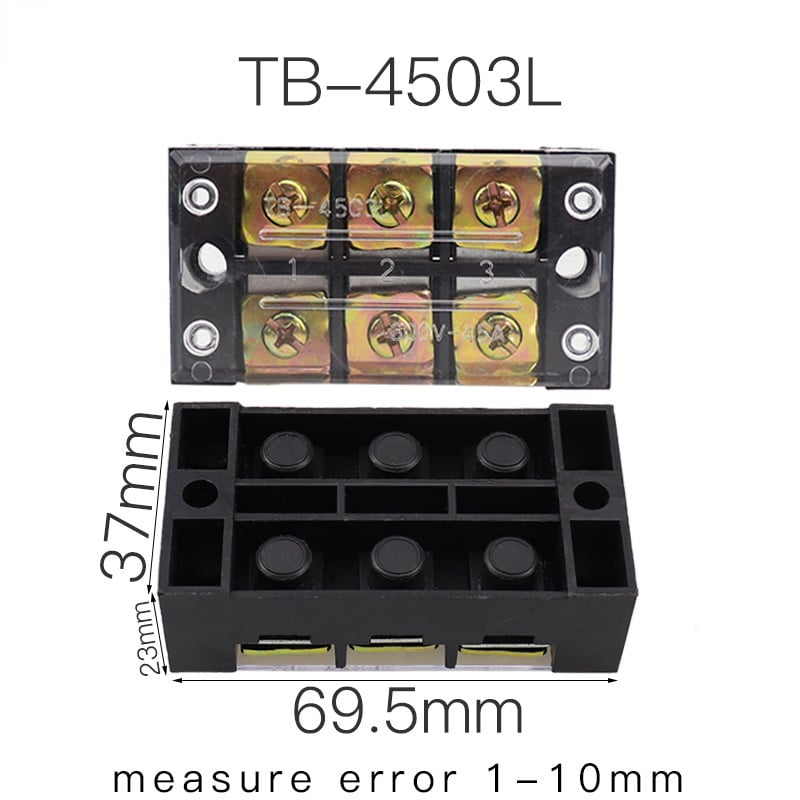 600V 45A TB serijos fiksuoti gnybtai Laidų eilė TB-4503 TB-4504 TB-4505 TB-4506 TB-1510 TB-1512