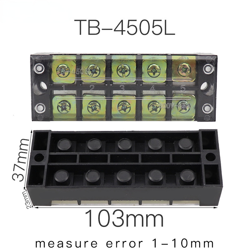 600V 45A TB serijos fiksuoti gnybtai Laidų eilė TB-4503 TB-4504 TB-4505 TB-4506 TB-1510 TB-1512
