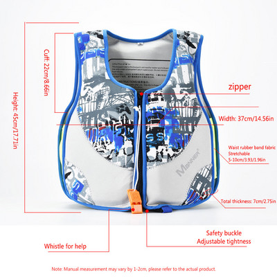 Nodilumizturīga glābšanas veste bērniem elastīga bērnu glābšanas veste pārnēsājama peldjaka glābšanas veste drošības vestes peldēšanas piederumi