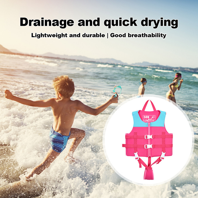 Dječji plutajući prsluk Podesivi prsluk za spašavanje s printom Prozračnost Zatvaranje patentnim zatvaračem Unisex za kajak Vožnja čamcem Plivanje Drift