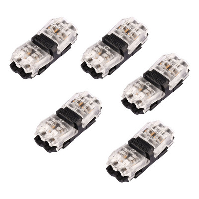 5 buc. Conector terminal conectabil cu două fire Terminal de sertizare fără sudură, fără șuruburi, potrivit pentru sursa de alimentare cu lumină LED