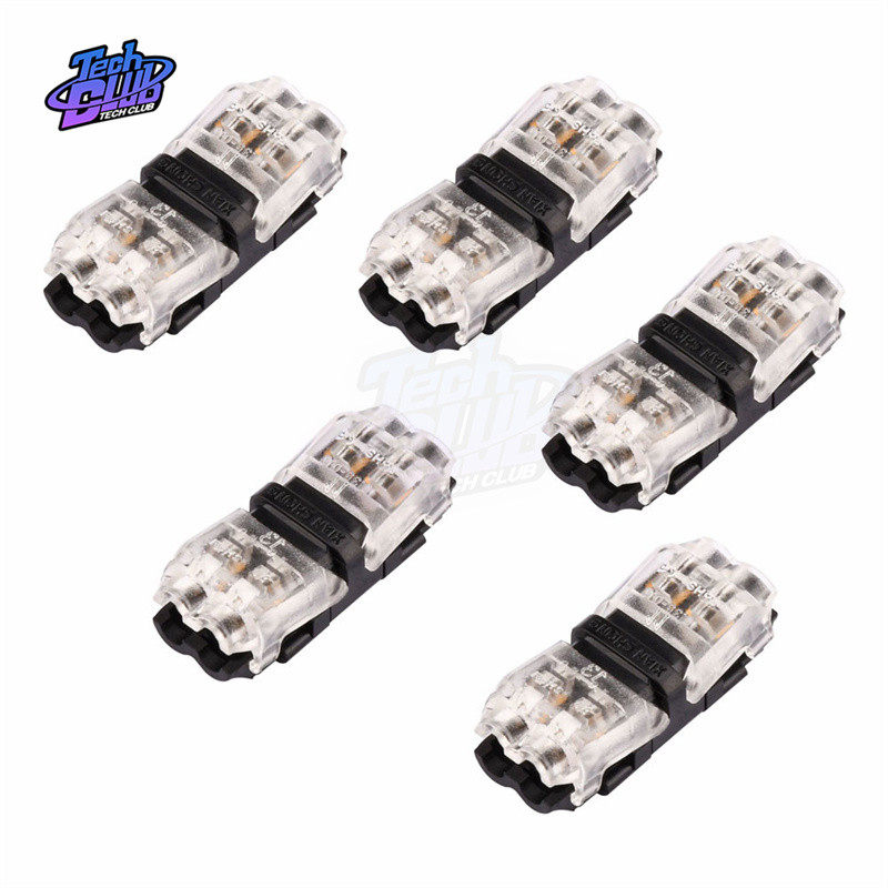 5 buc. Conector terminal conectabil cu două fire Terminal de sertizare fără sudură, fără șuruburi, potrivit pentru sursa de alimentare cu lumină LED