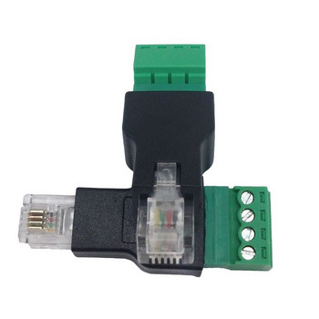 Τερματικός προσαρμογέας σύνδεσης Ethernet RJ11 4P 4C Αρσενικό σε 4 ακίδων υποδοχή τερματικού