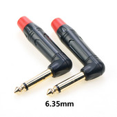 Βύσμα κάμψης 90° Βύσμα 6,35 mm Ενισχυτής υποδοχής ήχου Προσαρμογέας σύνδεσης μικροφώνου DIY Στερεοφωνικό καλώδιο σύνδεσης ακουστικών HiFi