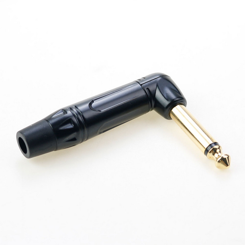 Βύσμα κάμψης 90° Βύσμα 6,35 mm Ενισχυτής υποδοχής ήχου Προσαρμογέας σύνδεσης μικροφώνου DIY Στερεοφωνικό καλώδιο σύνδεσης ακουστικών HiFi