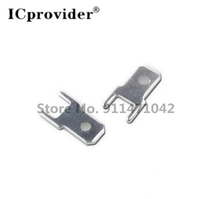 100 buc 2,8/4,8/6,3 MM Inserții Fișă Terminal masculin PCB Lipire Grosime 0,8 Două picioare, Foaie de sudare PCB