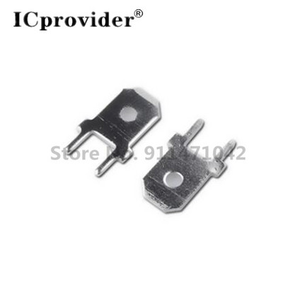 100 buc 2,8/4,8/6,3 MM Inserții Fișă Terminal masculin PCB Lipire Grosime 0,8 Două picioare, Foaie de sudare PCB