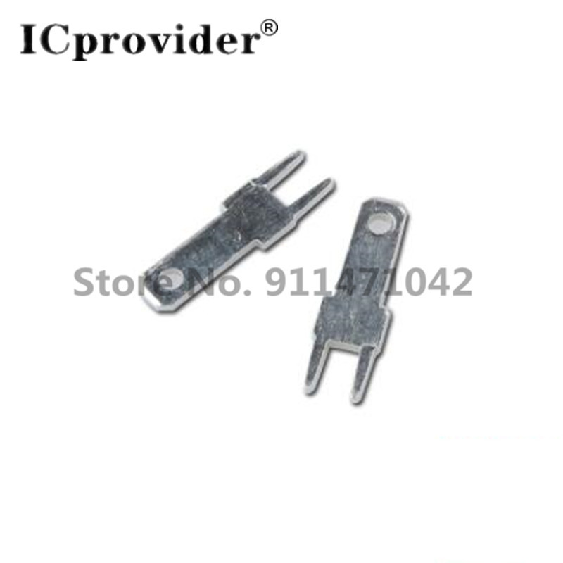 100 vnt 2,8 / 4,8 / 6,3 mm įdėklai Kištuko kištukas gnybtas PCB litavimo antgalio storis 0,8 dvi kojos, PCB suvirinimo lapas