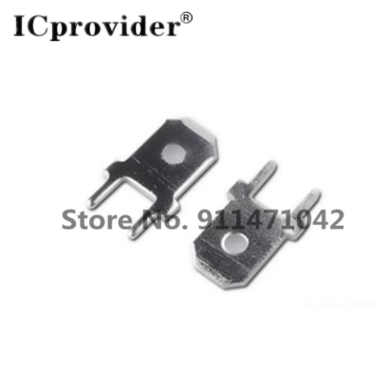 100 vnt 2,8 / 4,8 / 6,3 mm įdėklai Kištuko kištukas gnybtas PCB litavimo antgalio storis 0,8 dvi kojos, PCB suvirinimo lapas