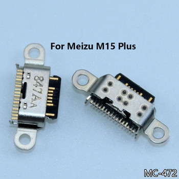 2 τμχ Διασύνδεση βύσματος φόρτισης Micro USB Υποδοχή για Meizu M15 16X 16S 16THplus Note 9 M15 Plus Τύπος C Πίσω βύσμα θύρας φόρτισης