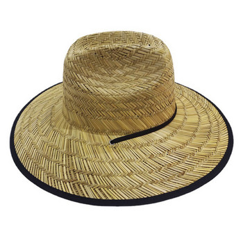 Плажна шапка от пшенична слама, лятна плетена шапка за къмпинг на открито, шапка, подарък