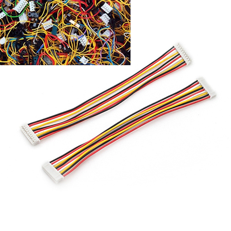 10 σετ Ph 2,0Mm 8-pin Αρσενικό θηλυκό βύσμα καλωδίου καλωδίου 20Cm 300V Συμκατευθυντική Αντικατάσταση τερματικής γραμμής διπλής απόληξης