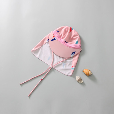 Lastele väljas rannamüts, mereäärne müts Multifilm Päikesekindel mantel Kõrva Kaelakaitse Päikesekaitsemütsid tuuleköiega rannatarvikud