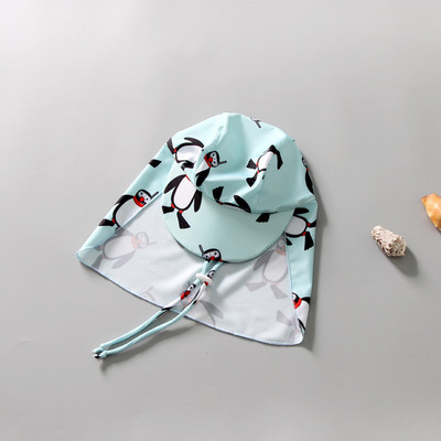 Lastele väljas rannamüts, mereäärne müts Multifilm Päikesekindel mantel Kõrva Kaelakaitse Päikesekaitsemütsid tuuleköiega rannatarvikud