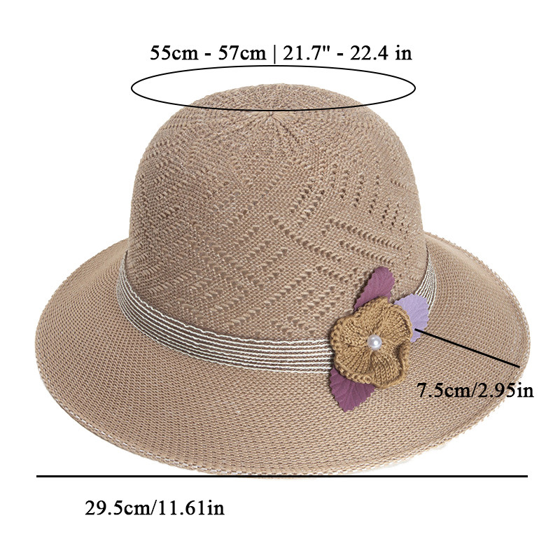 Suvine naiste päikesemüts, ämbrikübar, beež pits, sõlme lilled, lint, lame õlgkübar rannamütsid, suur õlgkübar Panama õues