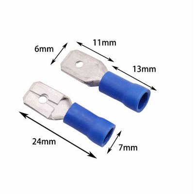 10 vnt. Jungtys Gnybtai Bm250/rm250/ym250/bf250 Sujungimo kilpa Užspaudžiamas kastuvas varžtų gnybtas Mėlyna Geltona Raudona