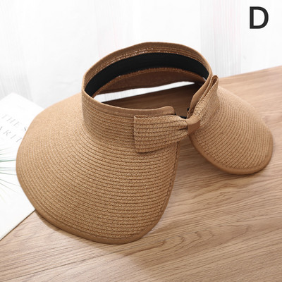 Suvine naiste rullitav päikesesirm laia äärega päikesevari õlgedest kokkupandav pakendatav UV-kaitse kork rannareisi jaoks Kapoti päikesemüts