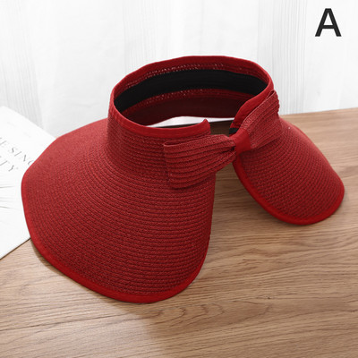 Suvine naiste rullitav päikesesirm laia äärega päikesevari õlgedest kokkupandav pakendatav UV-kaitse kork rannareisi jaoks Kapoti päikesemüts