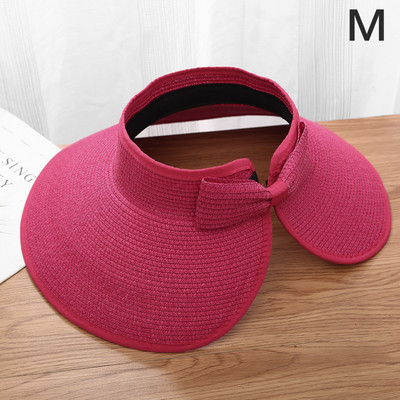 Suvine naiste rullitav päikesesirm laia äärega päikesevari õlgedest kokkupandav pakendatav UV-kaitse kork rannareisi jaoks Kapoti päikesemüts