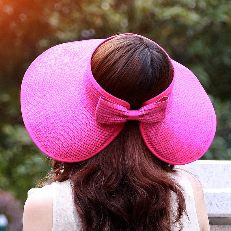 Suvine naiste rullitav päikesesirm laia äärega päikesevari õlgedest kokkupandav pakendatav UV-kaitse kork rannareisi jaoks Kapoti päikesemüts