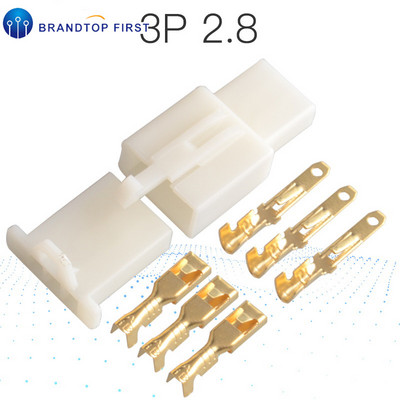 2 készlet 2,8 mm-es 1/2/3/4/6/9 tűs Gépjárműipari elektromos vezeték Csatlakozó Apa csatlakozó kábel csatlakozódugó Készletek Motorkerékpár ebike autó