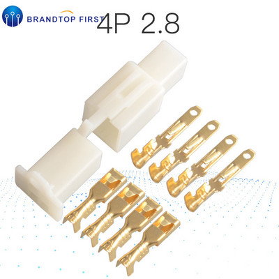 2 készlet 2,8 mm-es 1/2/3/4/6/9 tűs Gépjárműipari elektromos vezeték Csatlakozó Apa csatlakozó kábel csatlakozódugó Készletek Motorkerékpár ebike autó