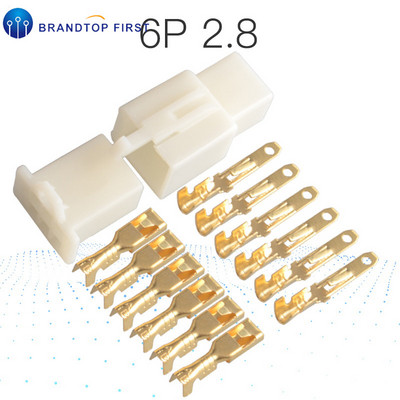 2 készlet 2,8 mm-es 1/2/3/4/6/9 tűs Gépjárműipari elektromos vezeték Csatlakozó Apa csatlakozó kábel csatlakozódugó Készletek Motorkerékpár ebike autó