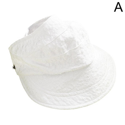 Moteriškos vasarinės skrybėlės nuo saulės Nėriniai gėlėti skydeliai, sulankstomi, apsaugantys nuo UV spindulių, mergaičių lauko skrybėlė, laisvalaikio sportinė kepurė