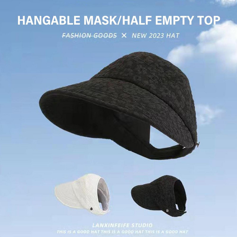 Moteriškos vasarinės skrybėlės nuo saulės Nėriniai gėlėti skydeliai, sulankstomi, apsaugantys nuo UV spindulių, mergaičių lauko skrybėlė, laisvalaikio sportinė kepurė