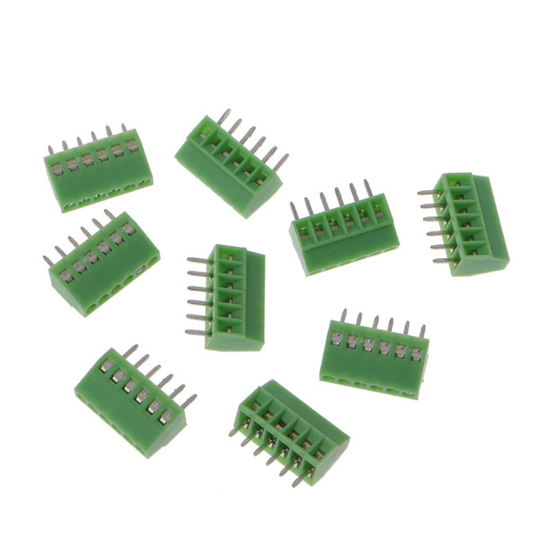 10 vnt 2Pin-10Pin Sraigtinis PCB montuojamas gnybtų blokų jungtis 2,54 mm