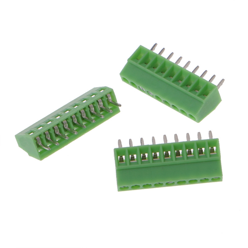 10 vnt 2Pin-10Pin Sraigtinis PCB montuojamas gnybtų blokų jungtis 2,54 mm