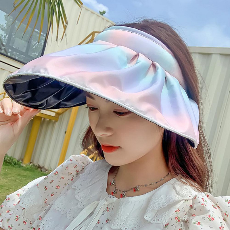 Ženski šešir sa šiltom za sunce, sklopivi ultralagani šešir s UV zaštitom i širokim obodom, šešir za plažu za ribolov na otvorenom, planinarenje, sport