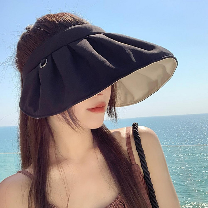 Ženski šešir sa šiltom za sunce, sklopivi ultralagani šešir s UV zaštitom i širokim obodom, šešir za plažu za ribolov na otvorenom, planinarenje, sport