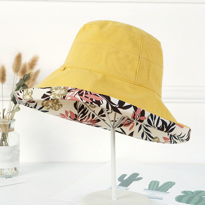 Дамска външна шапка за слънце с щампи на цветя Ежедневна елегантна шапка за слънце Конструкция на шапка