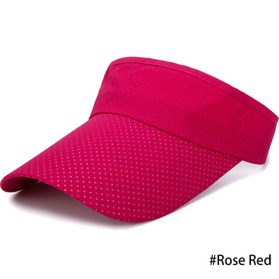 Ljetni prozračni šeširi za sunčanje Muškarci Žene Podesivi vizir UV zaštita Top Prazan Čvrsti Sport Tenis Golf Trčanje Kapa za sunčanje