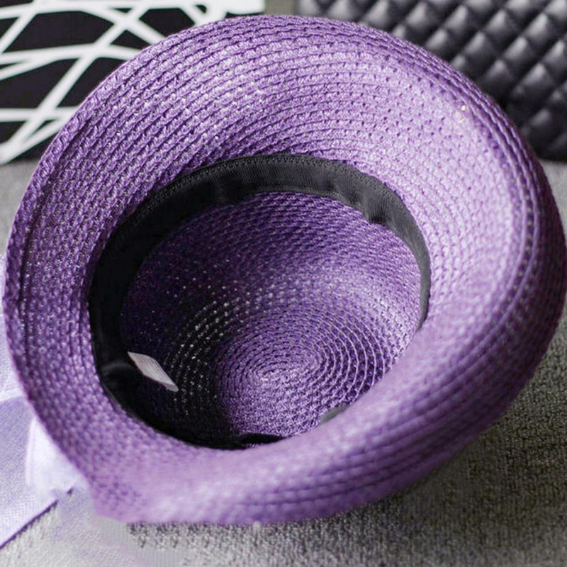 Lint Bowknot Decor õlgkübar ümmargune kuppel rannamüts Kokkupandav pestav naiste suure äärega päikesekaitsekreem Reisimüts Mood Aksessuaarid