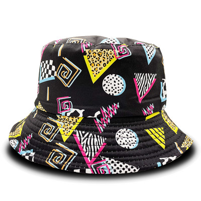 Ämbrikübar Psühhedeelsed võluseened 80ndate 90ndate kummist pardi lehmaleht Pakendatav lai rand päikesekalur meestele ja naistele