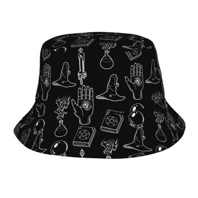 Ämbrikübar Psühhedeelsed võluseened 80ndate 90ndate kummist pardi lehmaleht Pakendatav lai rand päikesekalur meestele ja naistele