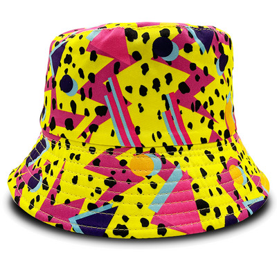 Ämbrikübar Psühhedeelsed võluseened 80ndate 90ndate kummist pardi lehmaleht Pakendatav lai rand päikesekalur meestele ja naistele