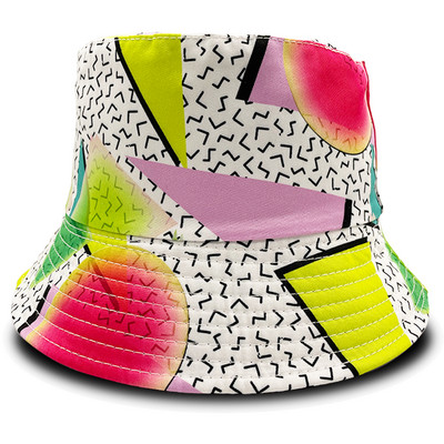 Ämbrikübar Psühhedeelsed võluseened 80ndate 90ndate kummist pardi lehmaleht Pakendatav lai rand päikesekalur meestele ja naistele