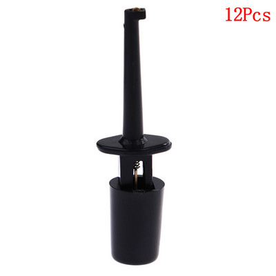 10/12 tk Mini ühe testkonksuklambri testsond elektrooniliseks testimiseks IC-haarats, suur ümmargune krokodilliklambri konksu testklamber