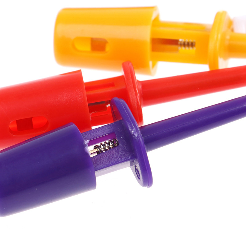 10/12 tk Mini ühe testkonksuklambri testsond elektrooniliseks testimiseks IC-haarats, suur ümmargune krokodilliklambri konksu testklamber