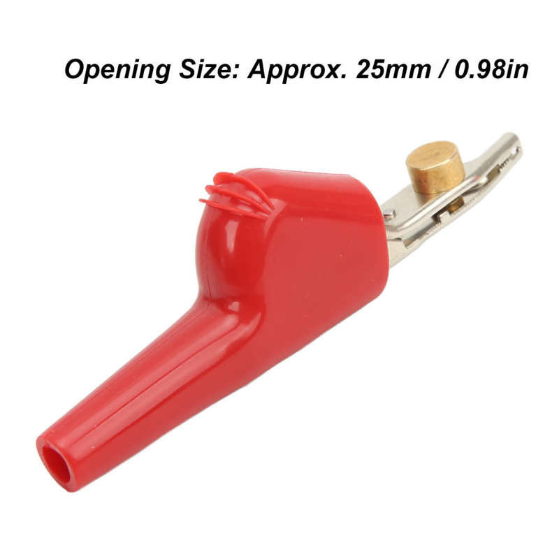 Mini izolované krokosvorky 25 mm prenosné otváracie telekomunikačné testovacie svorky s ihlou univerzálne pre multimeter