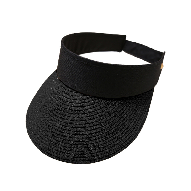 Naiste suvine päikesekaitsemüts väljas, armas õlgkübar läikiva ribaga Panama naiste õlgkübar, tõhus UV-kindel kork