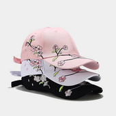 Tikandid lilledega naiste müts valge must reguleeritav pesapallimüts Kevadsuvi õues päikesekaitse Snapback mütsid naistele