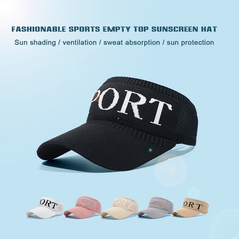 Štitnici za sunce Šešir za žene Tenis Golf Šetnja Bejzbol djevojka Prazan vrh Prazan cilindar Šešir za golf Ženski šešir MC889