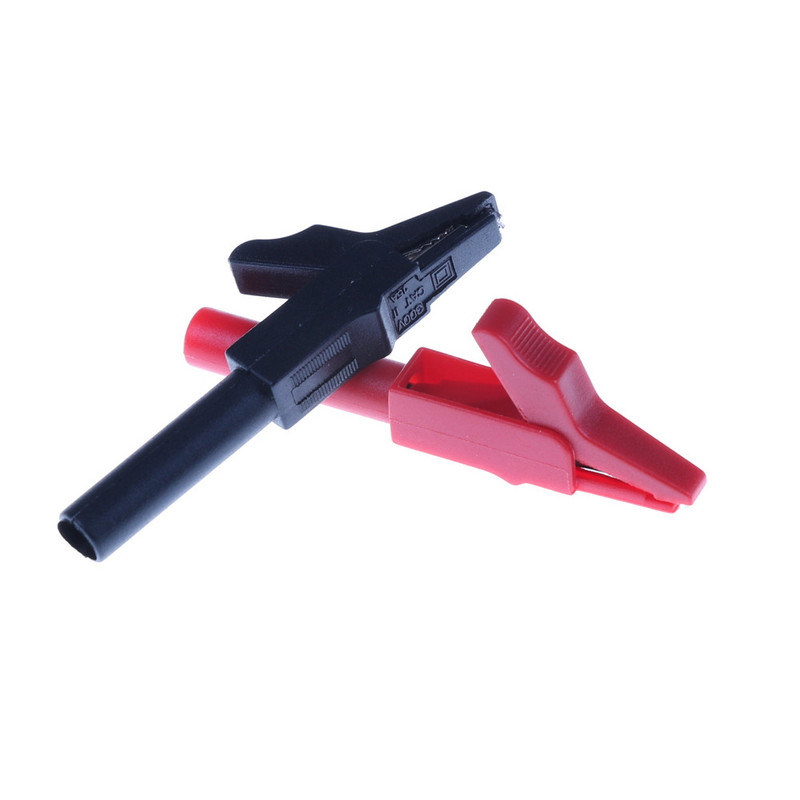 2 tk Multifunktsionaalne aligaatoriklamber, isoleeriv täielikult kaitsev krokodilliklamber multimeetrite elektroonilise diagnostika tööriista jaoks