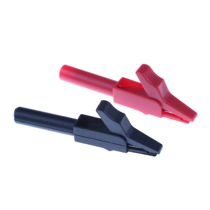 2 tk Multifunktsionaalne aligaatoriklamber, isoleeriv täielikult kaitsev krokodilliklamber multimeetrite elektroonilise diagnostika tööriista jaoks