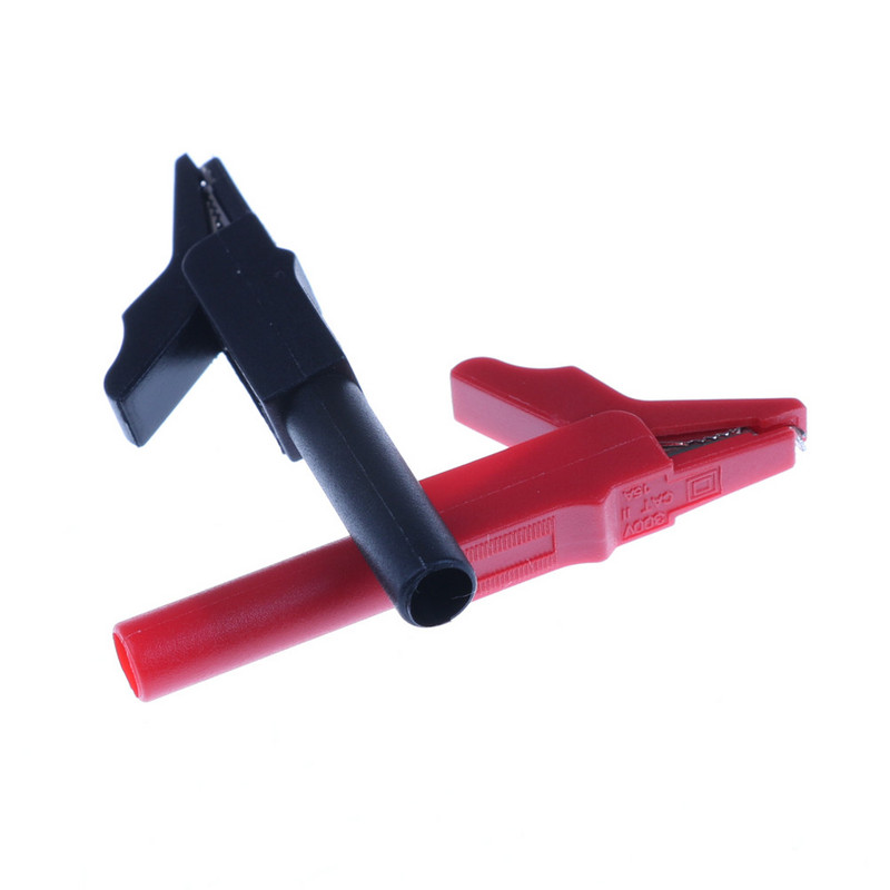 2 tk Multifunktsionaalne aligaatoriklamber, isoleeriv täielikult kaitsev krokodilliklamber multimeetrite elektroonilise diagnostika tööriista jaoks