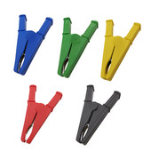 2 vnt. 50A 75 mm izoliuotas aligatoriaus segtukas automobilinio namelio furgono akumuliatoriaus bandymo laido krokodilų segtukai, 5 spalvos